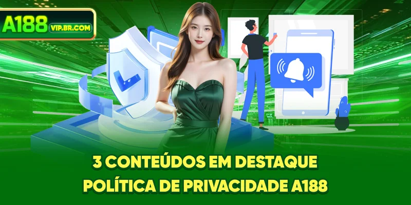 3 conteúdos em destaque política de privacidade A188