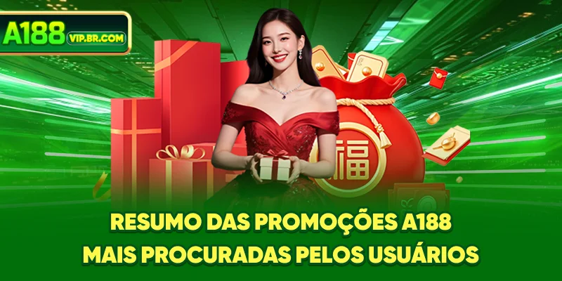 Resumo das promoções A188 mais procuradas pelos usuários